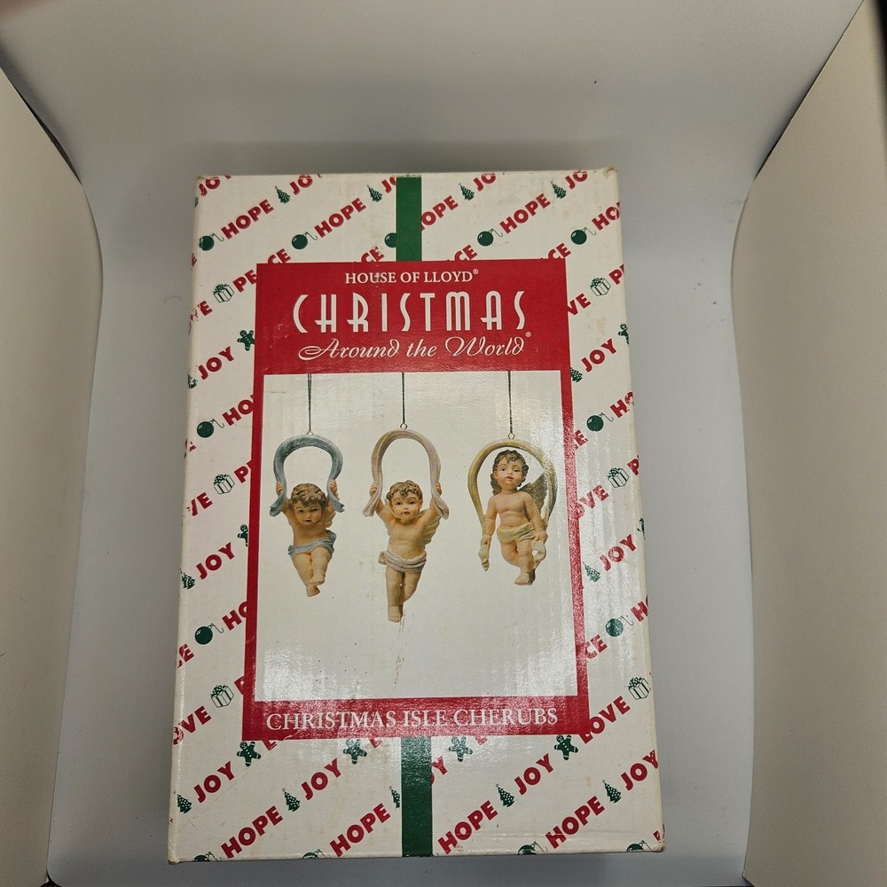 Vintage House of Lloyd Christmas Around The World‎ Isle Cherubs 1997 Ornaments